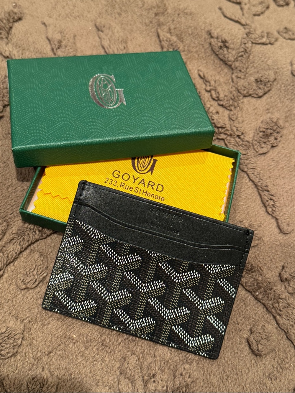 Black Card Holder - Signature Pattern